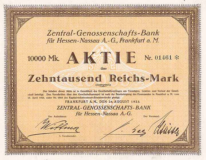 Zentral-Genossenschafts-Bank für Hessen-Nassau AG