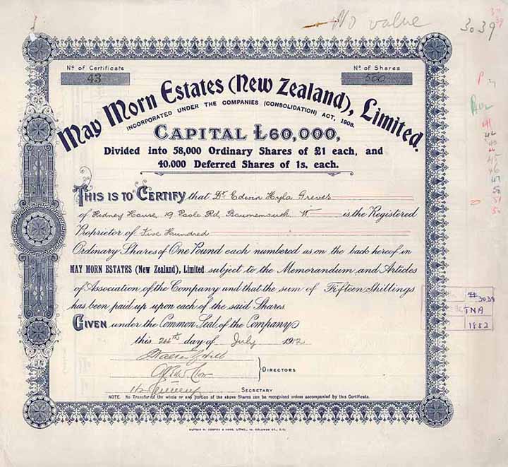 May Morn Estates (New Zealand) Ltd.