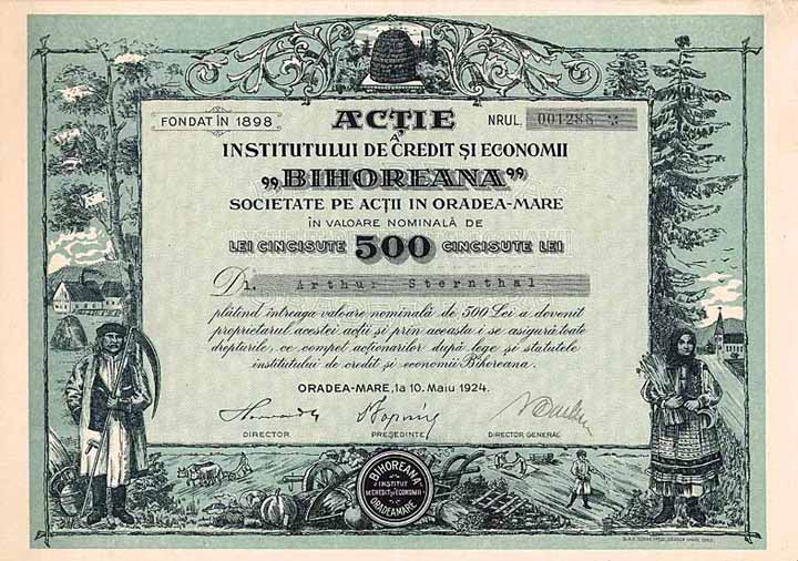 BIHOREANA Spar- und Credit-Institut AG (BIHOREANA Institutului du Credit si Economii)