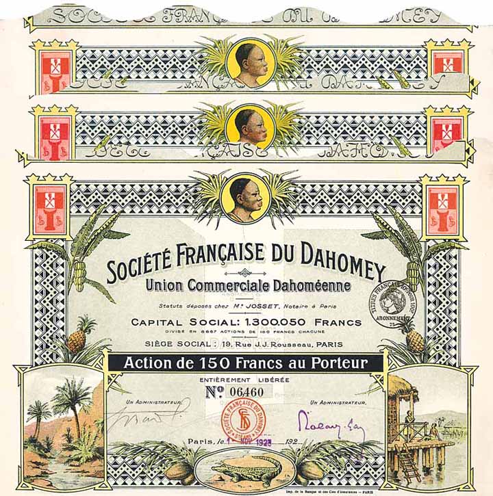 Société Francaise du Dahomey (3 Stücke)