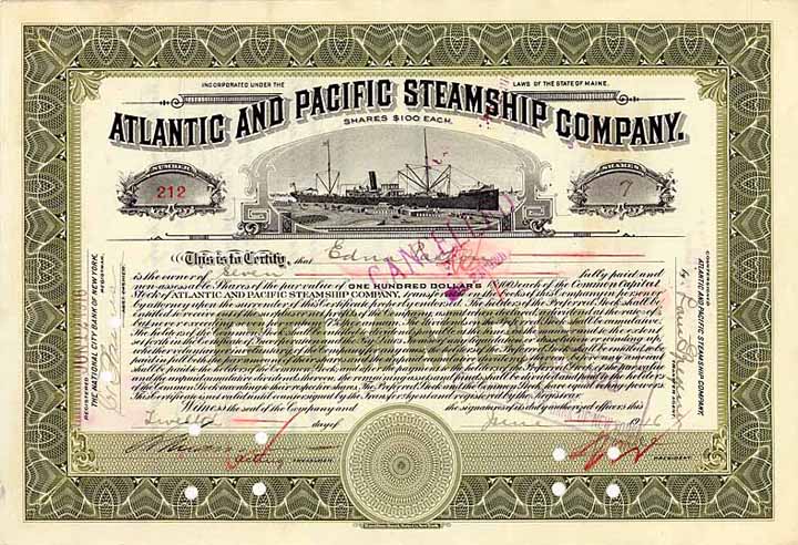 Atlantic and Pacific Steamship Co.