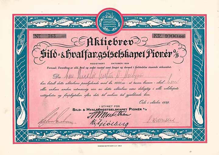 Sild- & Hvalfangstselskapet Pioner A/S