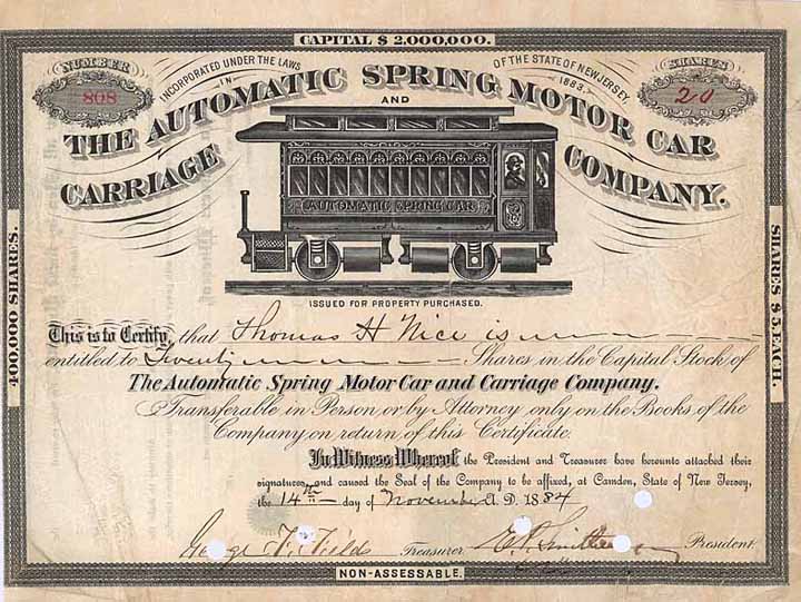 Automatic Spring Motor Car & Carriage Co.