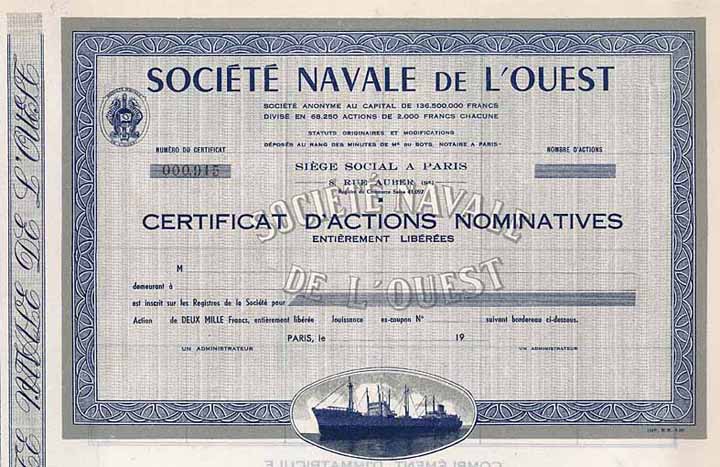 Soc. Navale de l’Ouest S.A.