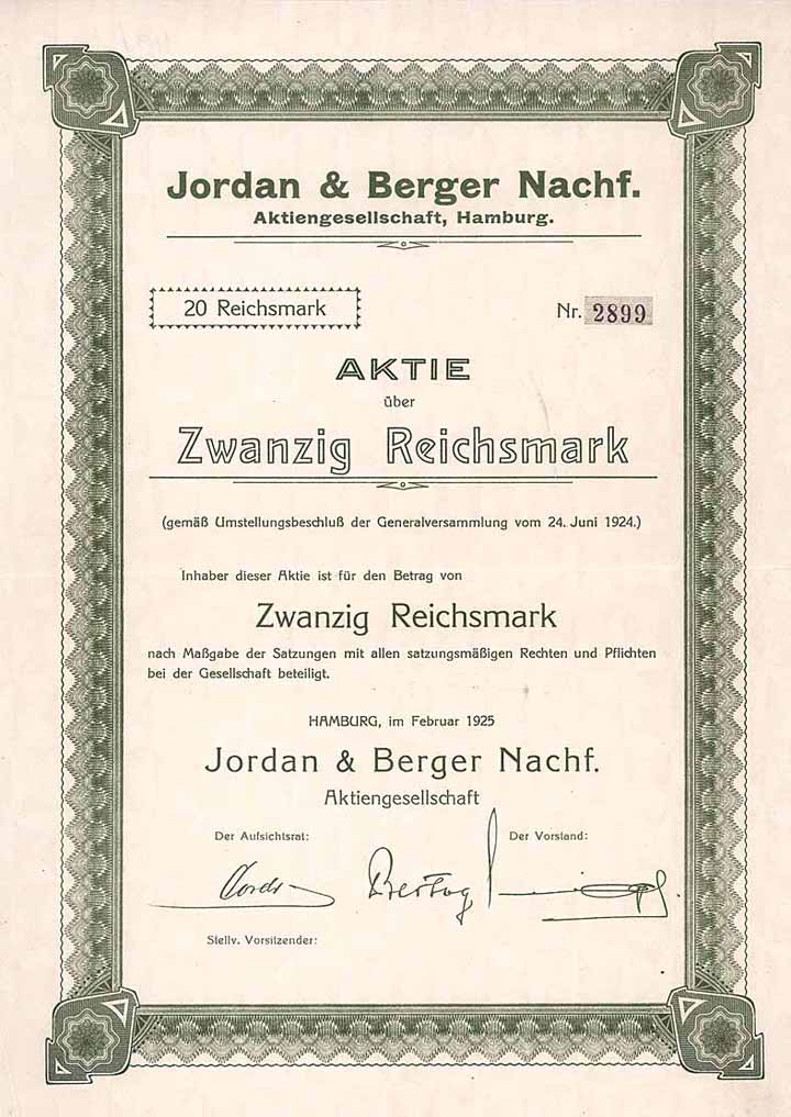 Jordan & Berger Nachf. AG