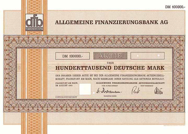 Allgemeine Finanzierungsbank AG