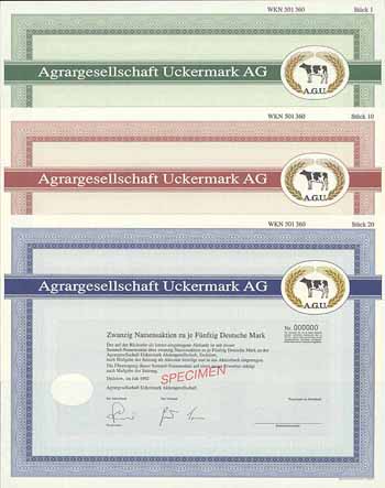 Agrargesellschaft Uckermark AG (3 Stücke)