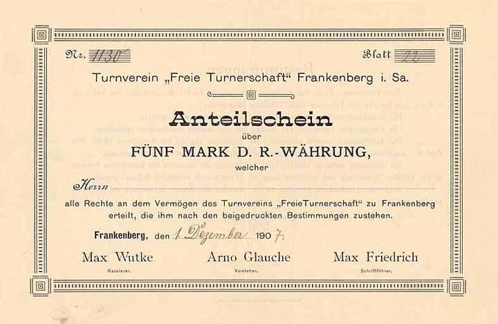 Turnverein "Freie Turnerschaft" Frankenberg i.Sa.