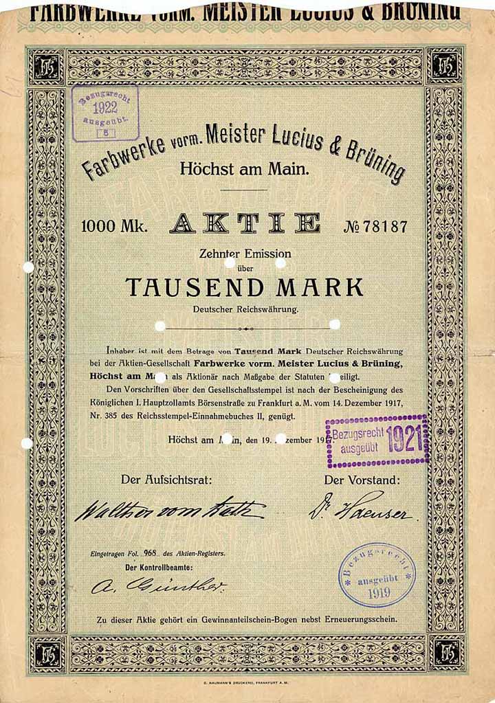 Farbwerke vorm. Meister Lucius & Brüning