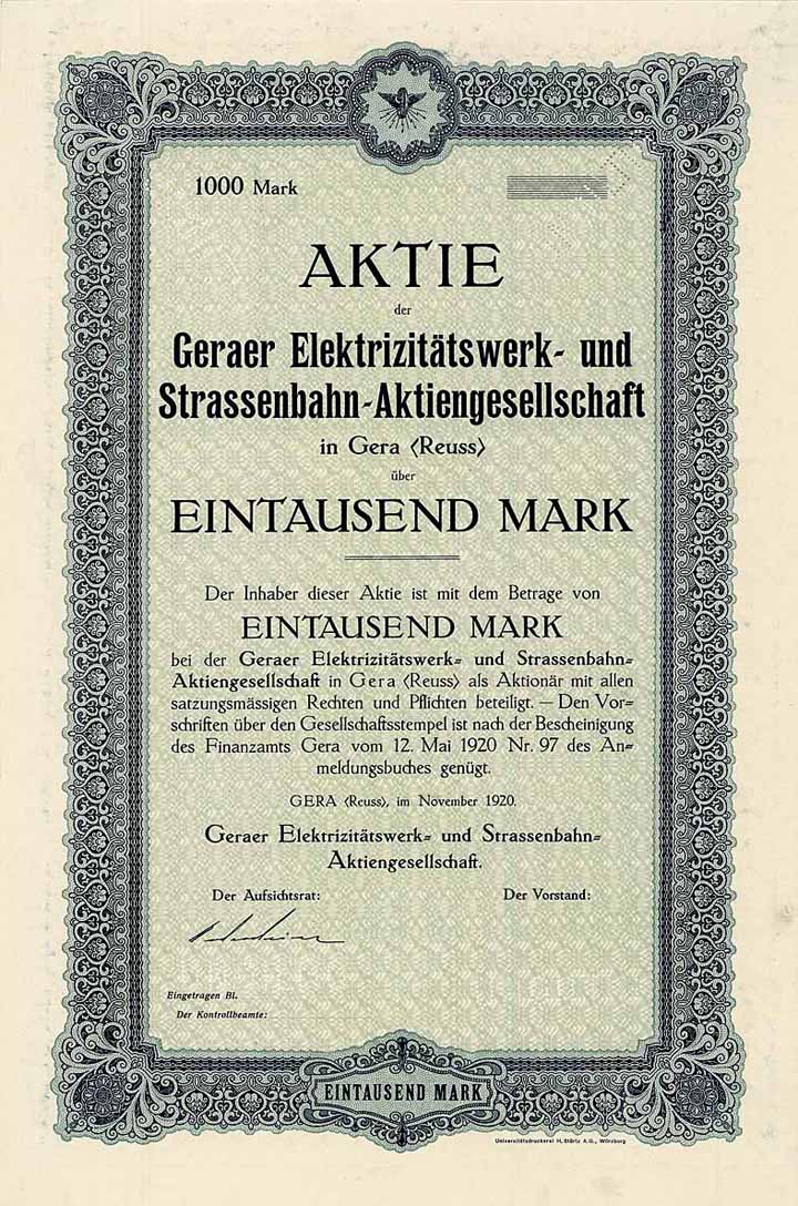 Geraer Elektrizitätswerk- und Strassenbahn-AG