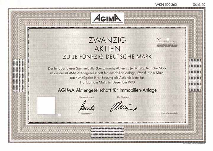 AGIMA AG für Immobilien-Anlage