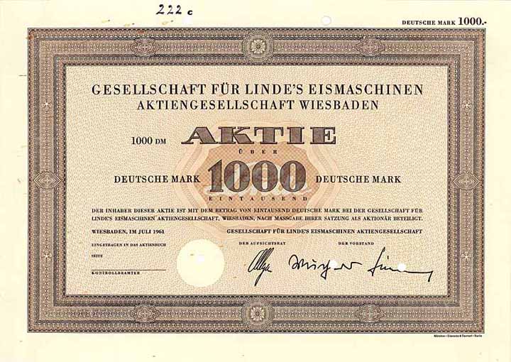 Gesellschaft für Linde's Eismaschinen AG