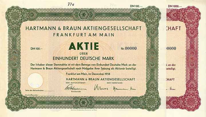 Hartmann & Braun AG (2 Stücke)