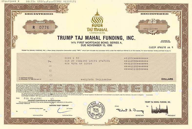 Trump Taj Mahal Funding Inc.