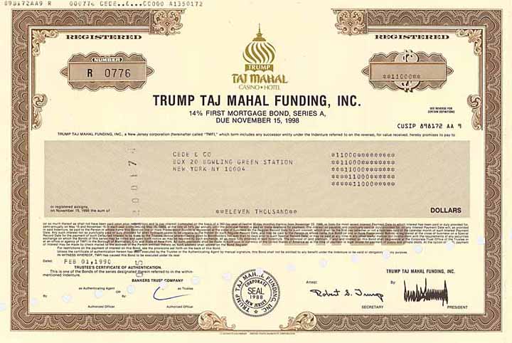 Trump Taj Mahal Funding Inc.