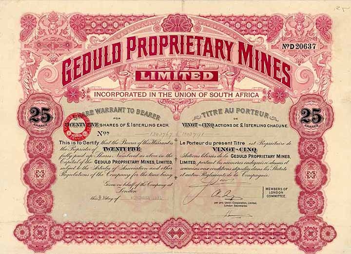 Geduld Proprietary Mines Ltd.