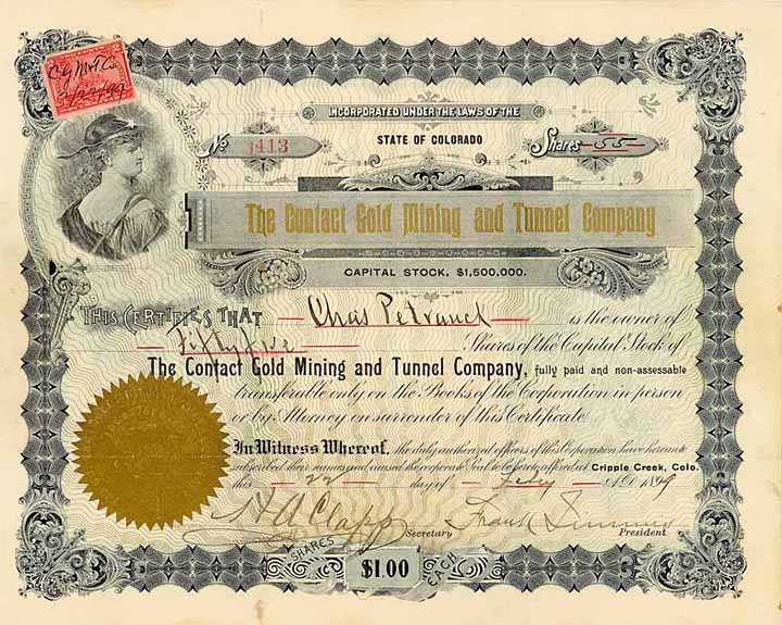 Contact Gold Mining and Tunnel Co.