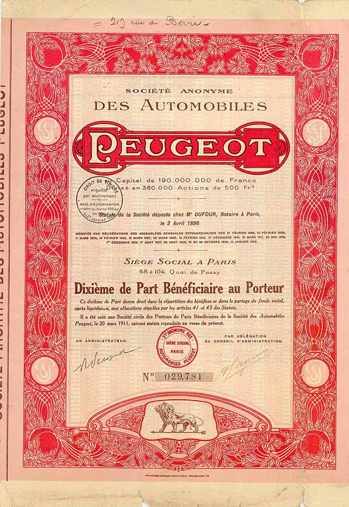 S.A. des Automobiles Peugeot