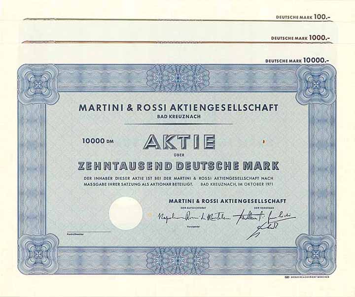 Martini & Rossi AG (3 Stücke)