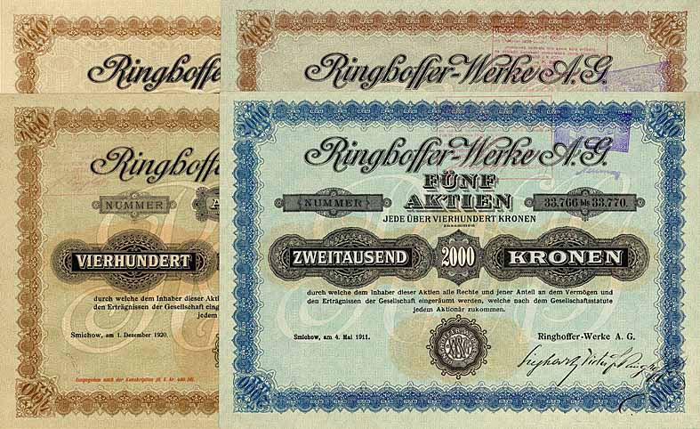 Ringhoffer-Werke AG (5 Stücke)
