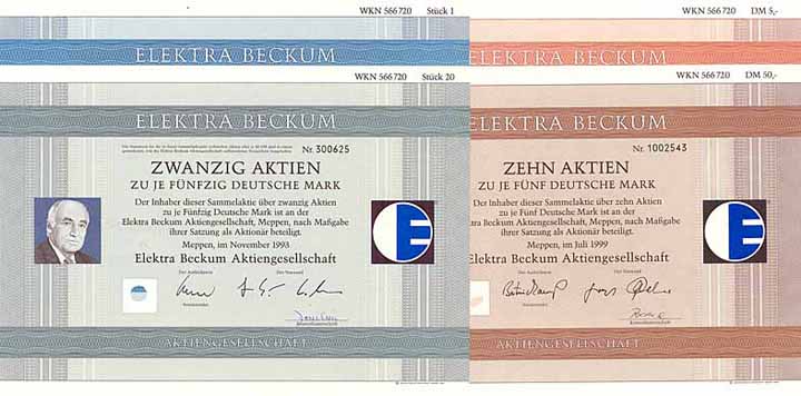 Elektra Beckum AG (4 Stücke)