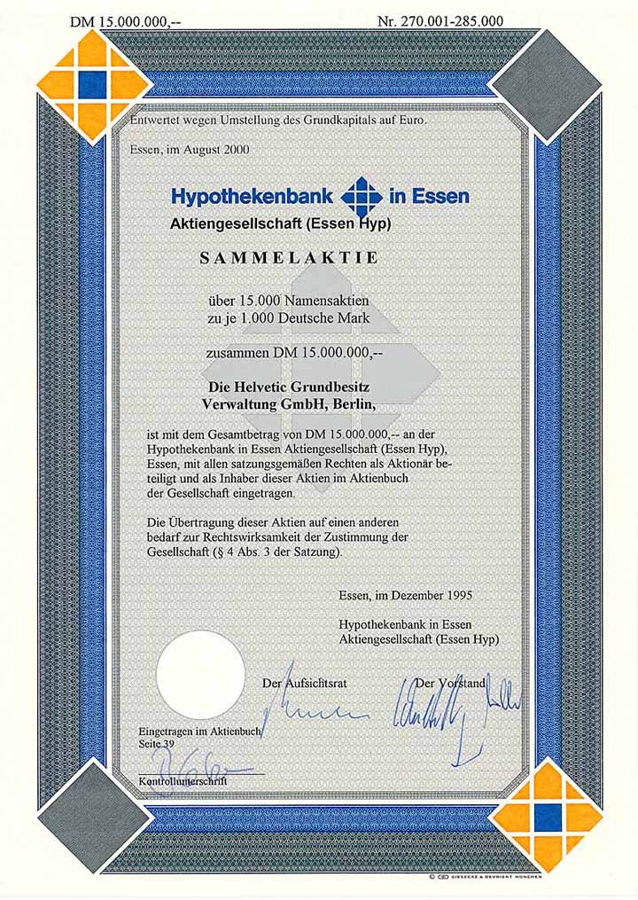 Hypothekenbank in Essen AG
