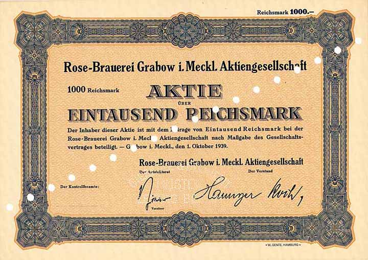 Rose-Brauerei Grabow i. Meckl. AG