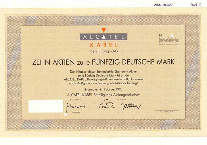 ALCATEL KABEL Beteiligungs-AG
