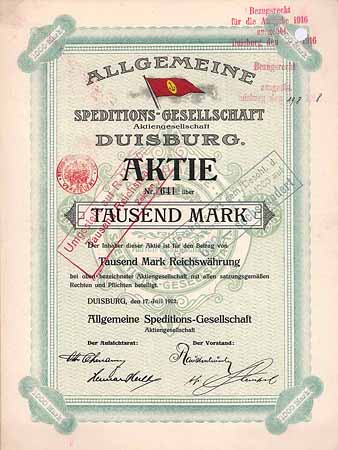 Allgemeine Speditions-Gesellschaft AG