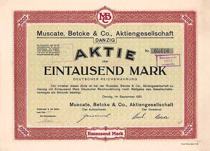 Muscate, Betcke & Co. AG