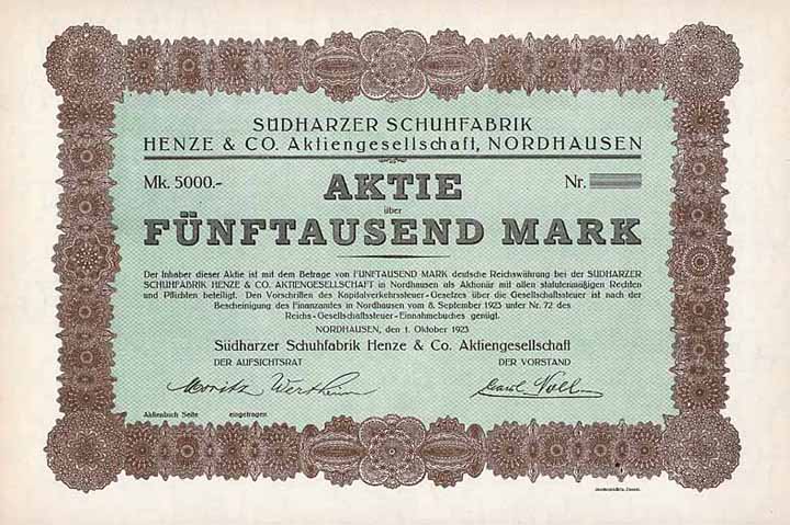 Südharzer Schuhfabrik Henze & Co. AG