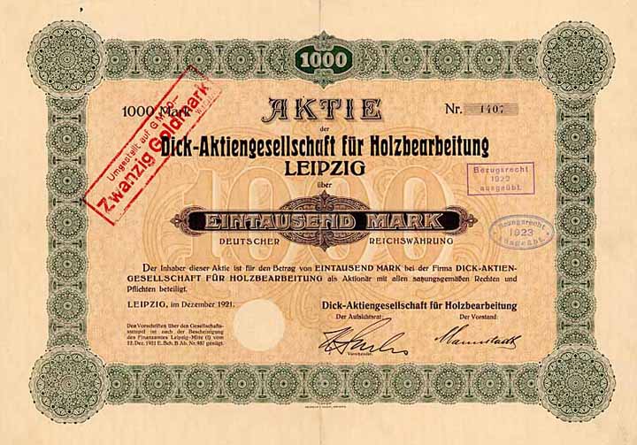 Dick-AG für Holzbearbeitung