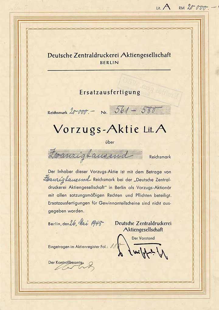 Deutsche Zentraldruckerei AG