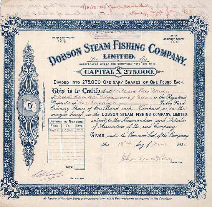 Dobson Steam Fishing Co.