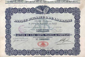 Banque d'Alsace & de Lorraine S.A.