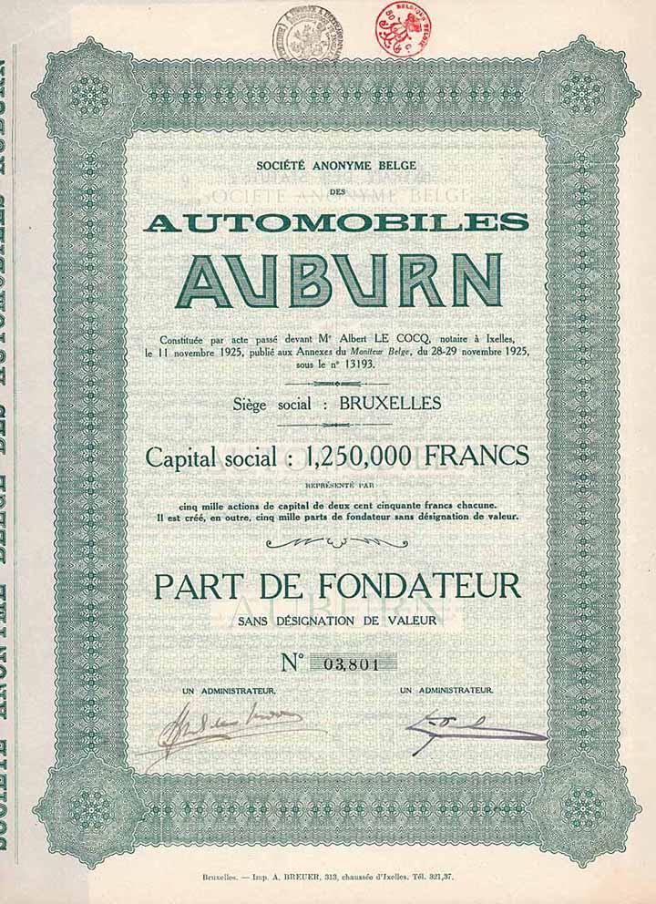 S.A. Belge des Automobiles Auburn