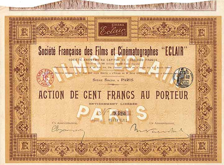 Soc. Francaise des Films et Cinématographes “ECLAIR” S.A.