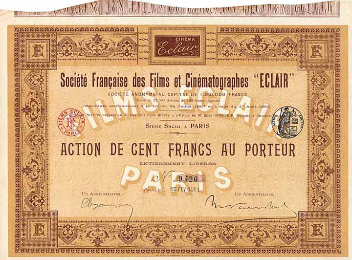 Soc. Francaise des Films et Cinématographes “ECLAIR” S.A.