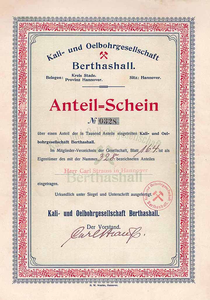 Kali- und Oelbohrgesellschaft Berthashall