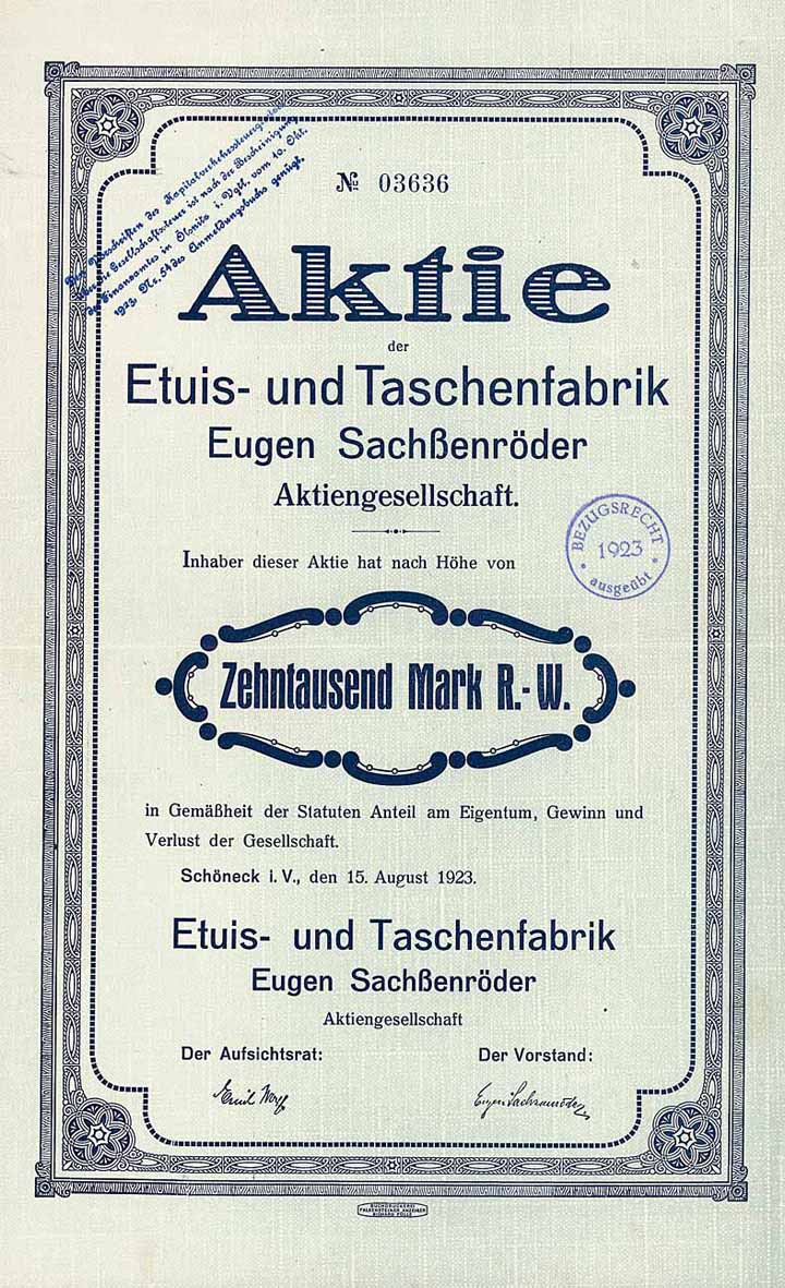 Etuis- und Taschenfabrik Eugen Sachssenröder AG