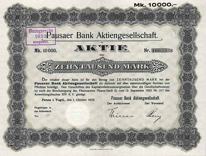 Pausaer Bank AG