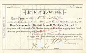 Republican Valley, Kansas & South Western Railroad