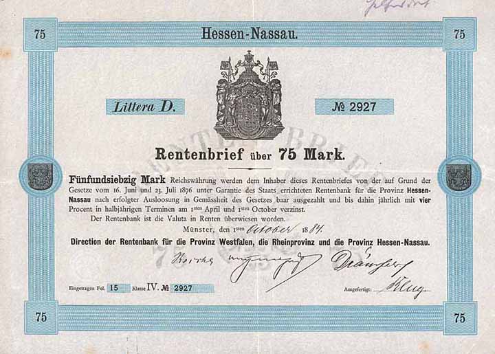 Rentenbank für die Provinz Hessen-Nassau