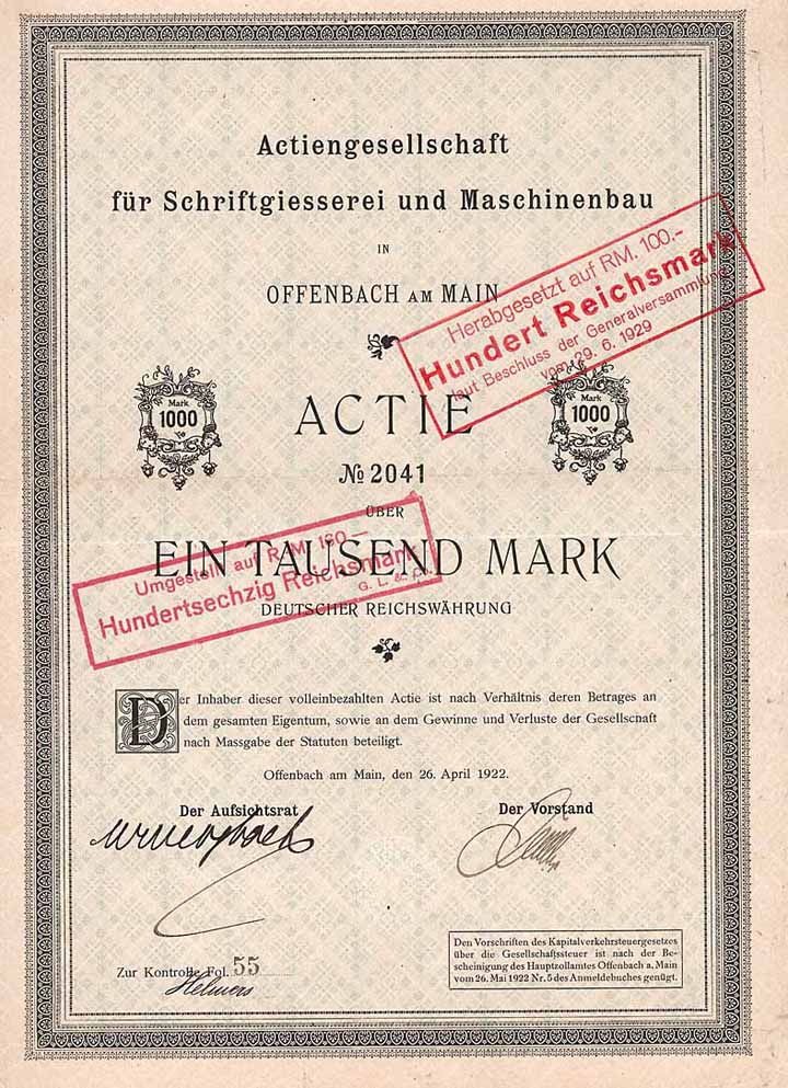 AG für Schriftgiesserei und Maschinenbau