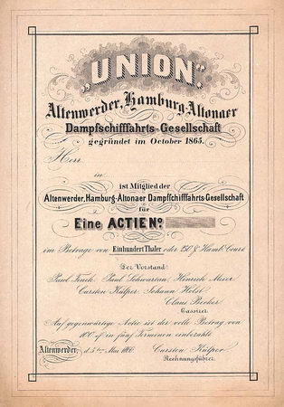 Union, Altenwerder, Hamburg-Altonaer Dampschifffahrts-Gesellschaft