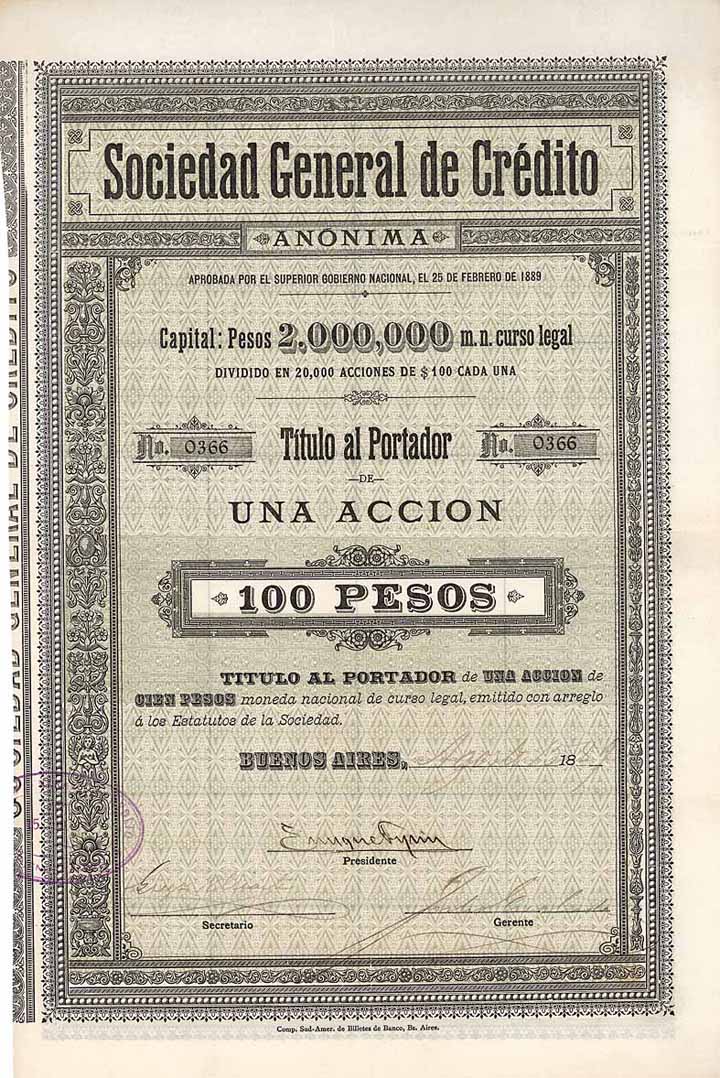 Sociedad General de Crédito S.A.