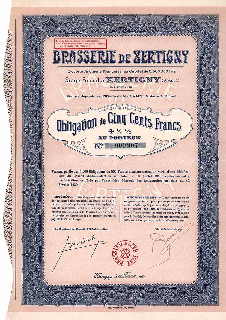 Brasserie de Xertigny S.A.