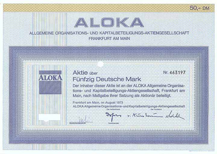 ALOKA Allgemeine Organisations- und Kapitalbeteiligungs-AG