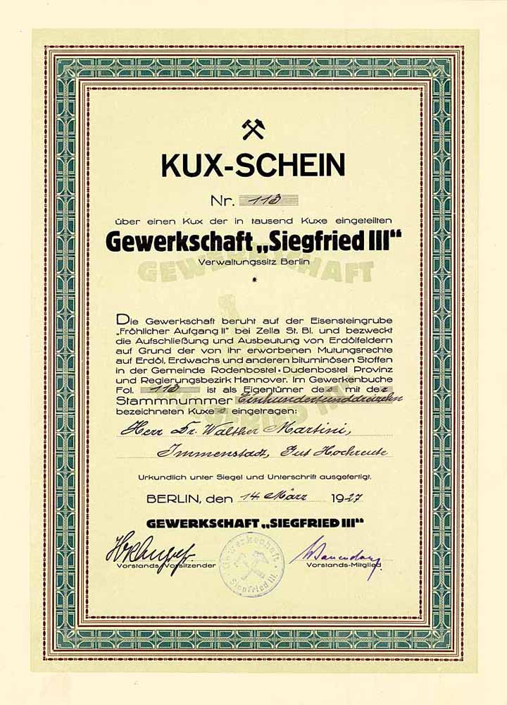 Gewerkschaft Siegfried III.