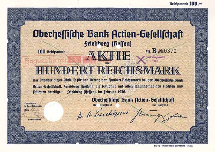 Oberhessische Bank AG